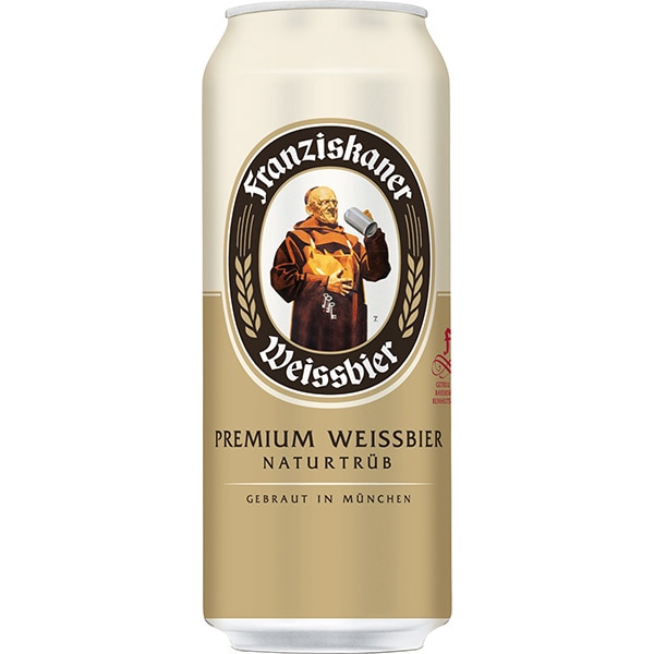 Bere blonda nefiltrata Franziskaner Weissbier bax 0.5L x 24 doze
