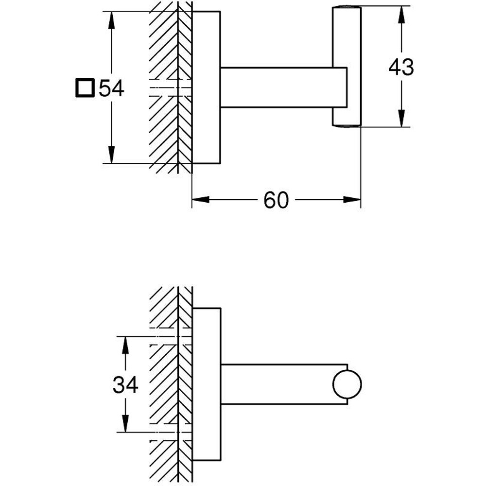 Agatatoare GROHE Start Cube 40961DC0, metal, otel satinat