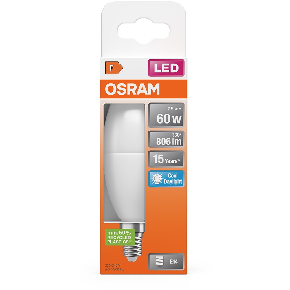 Bec LED OSRAM 4099854023026, E14, 7.5W, 806lm, 6500K