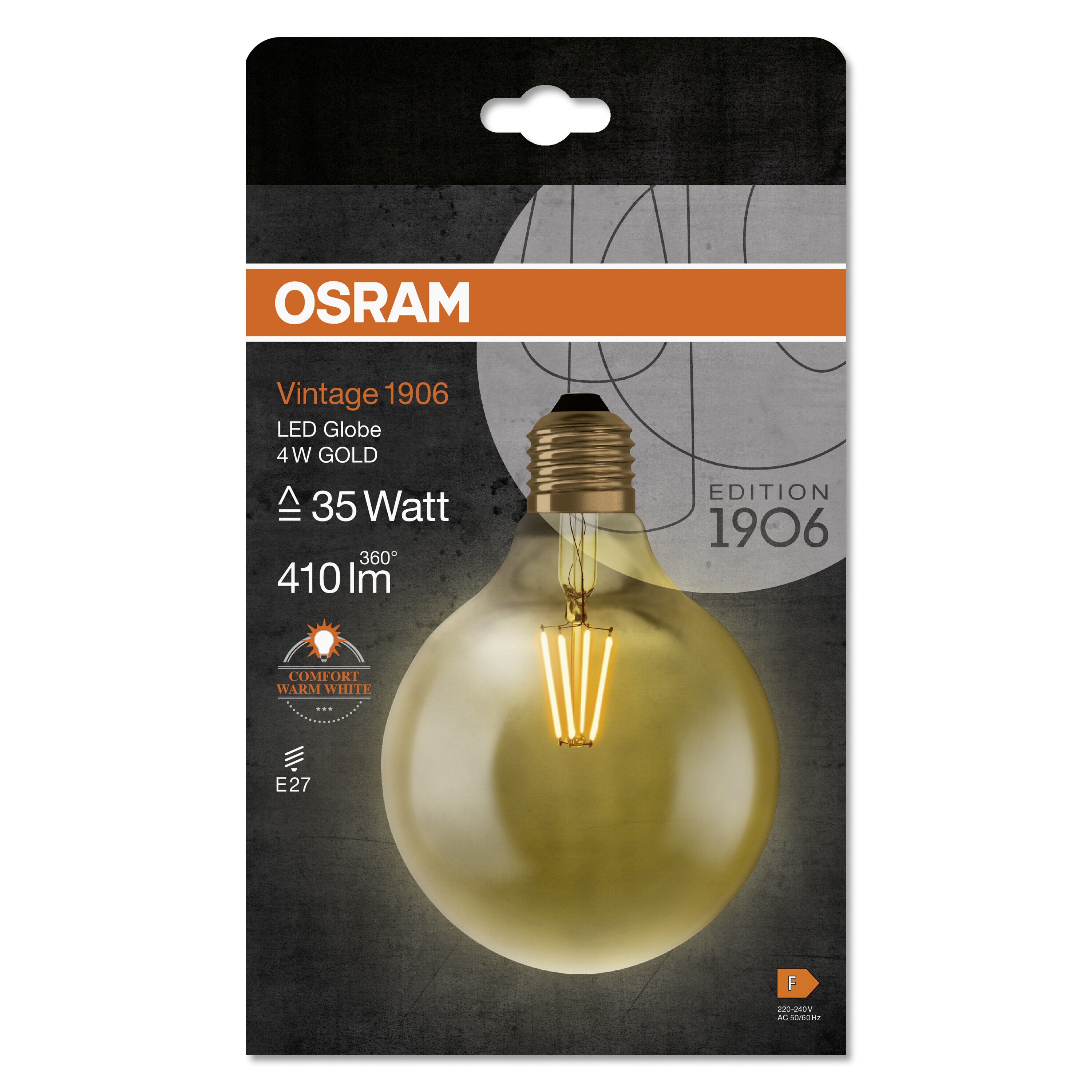 Bec Decorativ Rustic Led OSRAM, 4W, E27, 410lm, 2400K