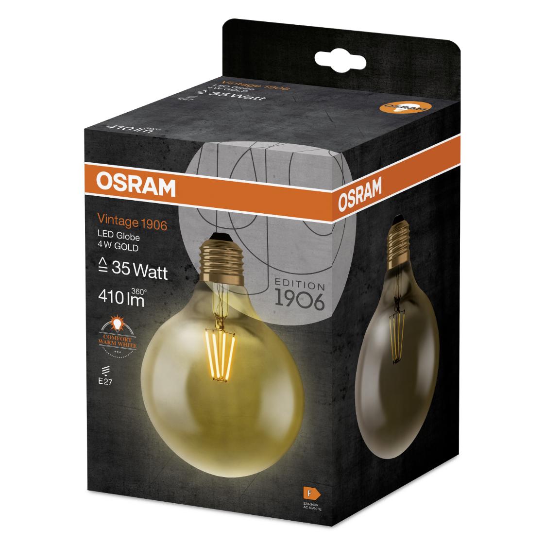 Bec Decorativ Rustic Led OSRAM, 4W, E27, 410lm, 2400K