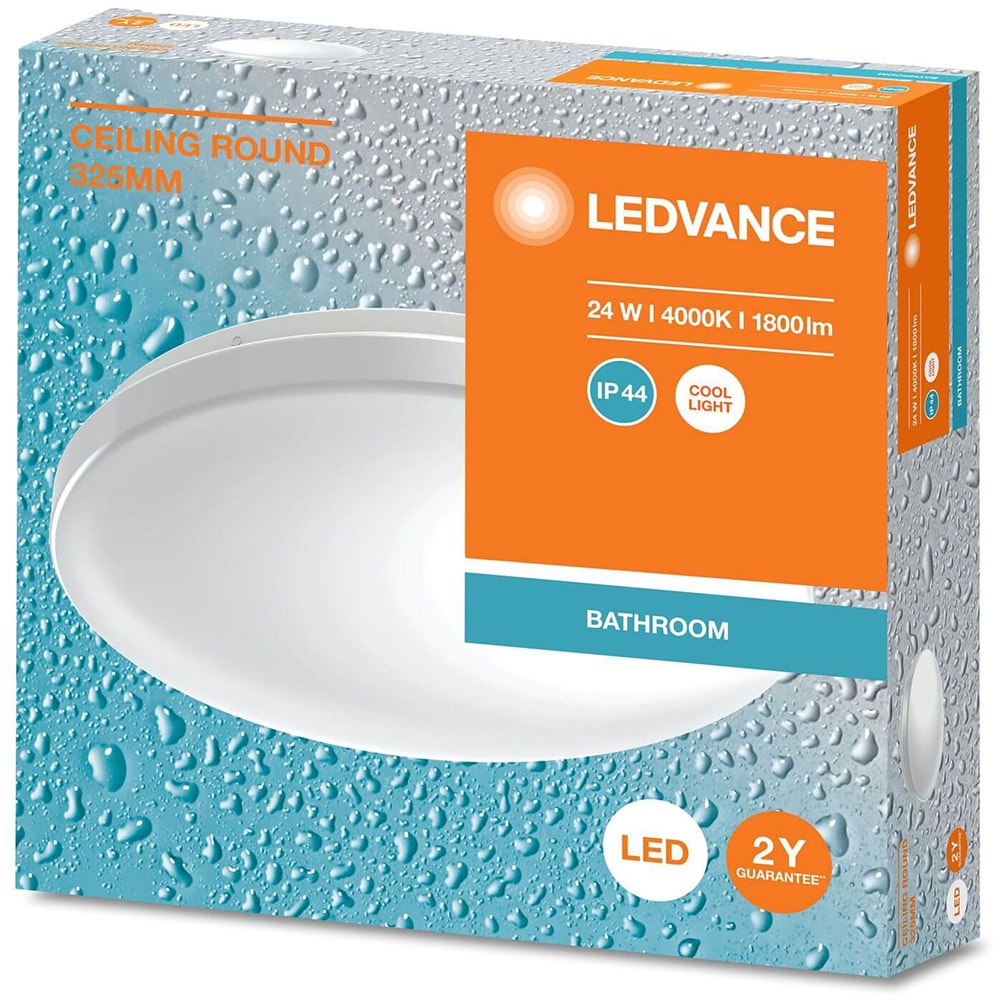 Plafoniera LED LEDVANCE 4099854105913, 24W, 1800lm, 4000K, IP44, alb