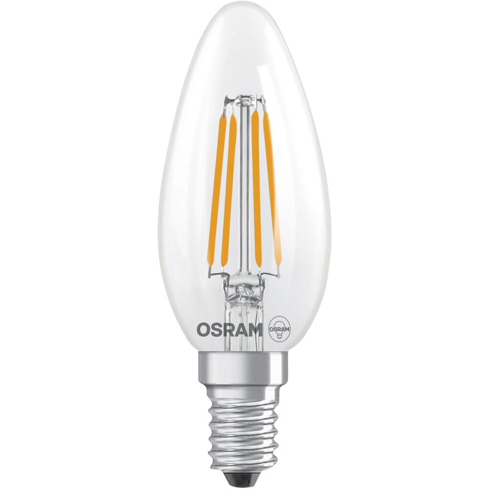 Set 2 becuri LED filament OSRAM, E14, 2.2W, 470lm, lumina calda