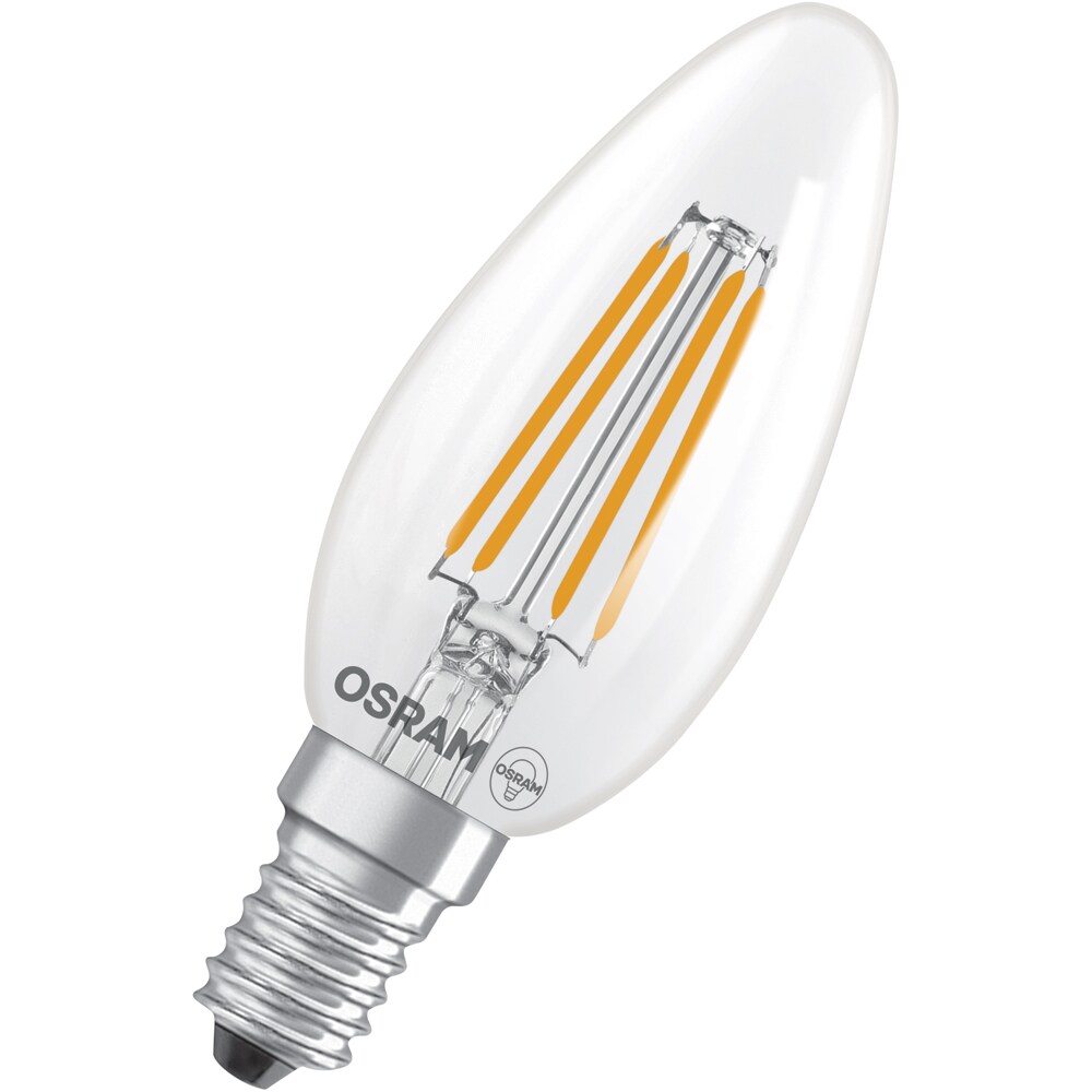 Set 2 becuri LED filament OSRAM, E14, 2.2W, 470lm, lumina calda