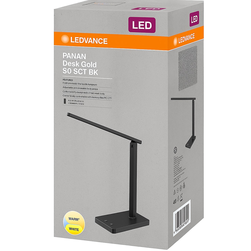 Lampa de birou LEDVANCE 4099854363887, LED, 6.5W, 230lm, negru