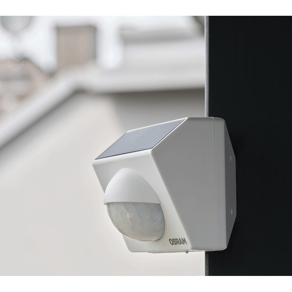 Senzor de miscare OSRAM, IP65, Wi-Fi, incarcare solara, alb
