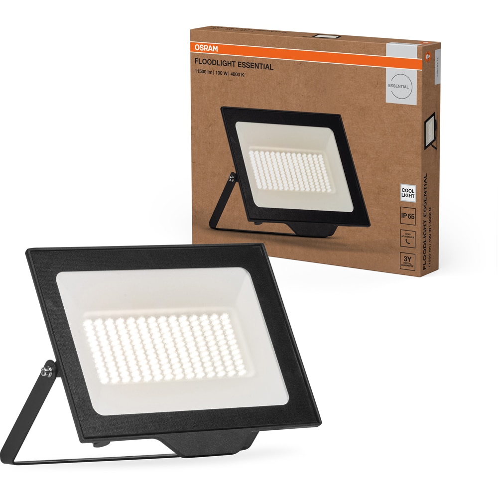 Proiector LED OSRAM, 100W, 10000lm, 4000K, IP65, Negru