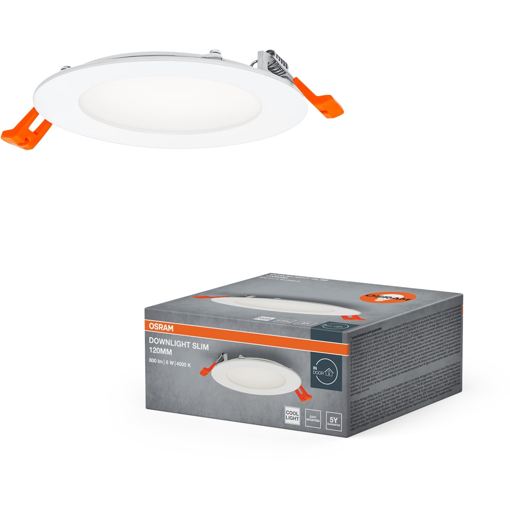 Spot incastrat OSRAM, 8W, 550lm, lumina neutra, IP20, alb