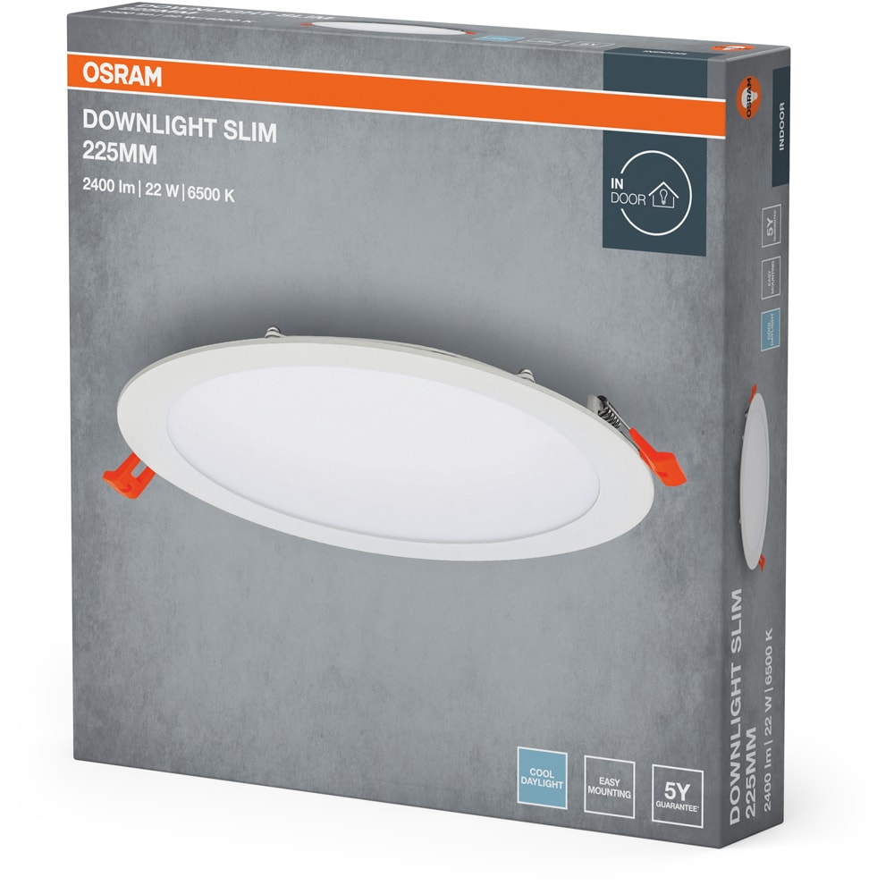 Spot incastrat OSRAM, 22W, 2000lm, lumina rece, IP20, alb