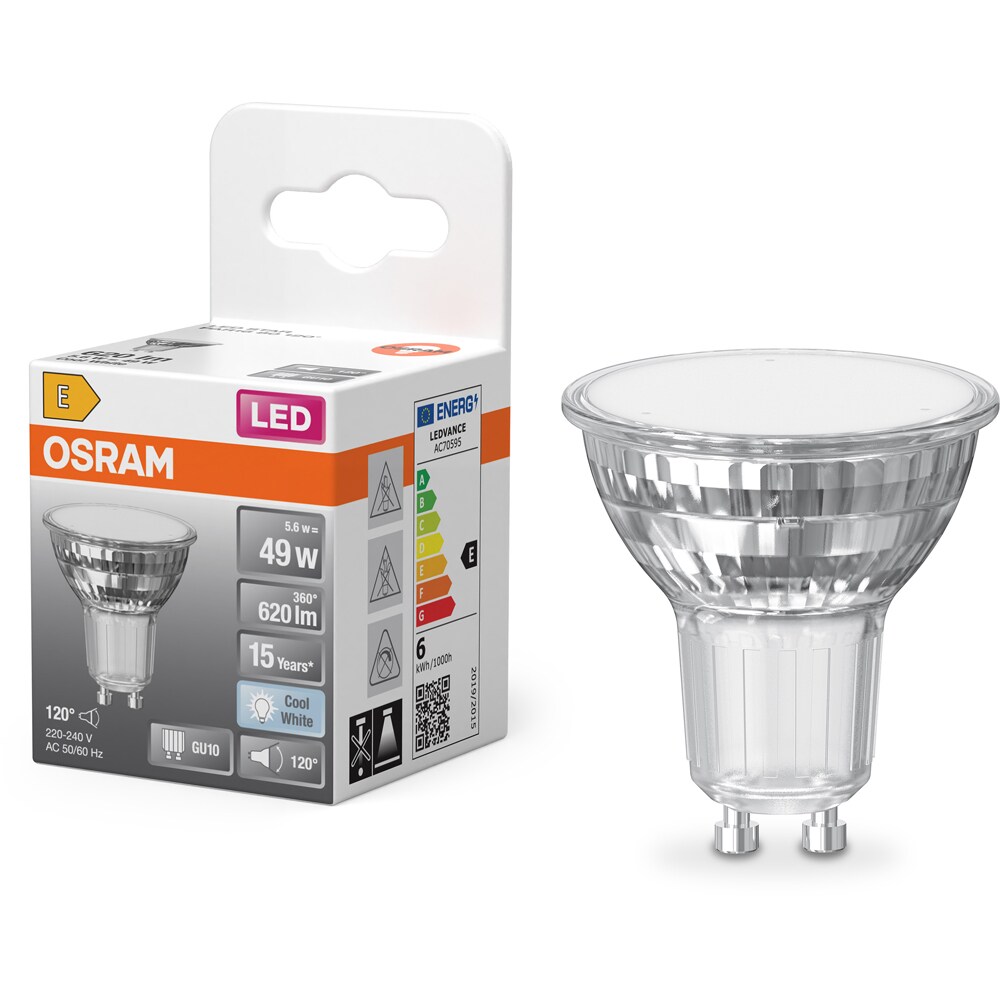 Bec LED OSRAM, GU10, 5.6W, 620lm, lumina neutra