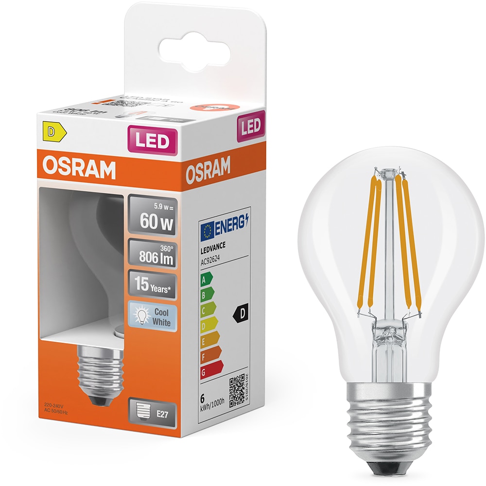Bec LED OSRAM 4099854467998, E27, 5.9W, 806lm, 4000K