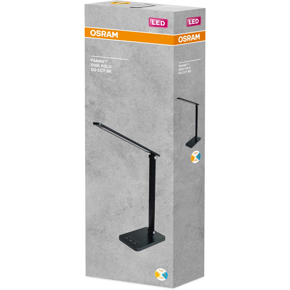 Lampa de birou LED OSRAM CCT, 6.5W, 350lm, lumina variabila, negru