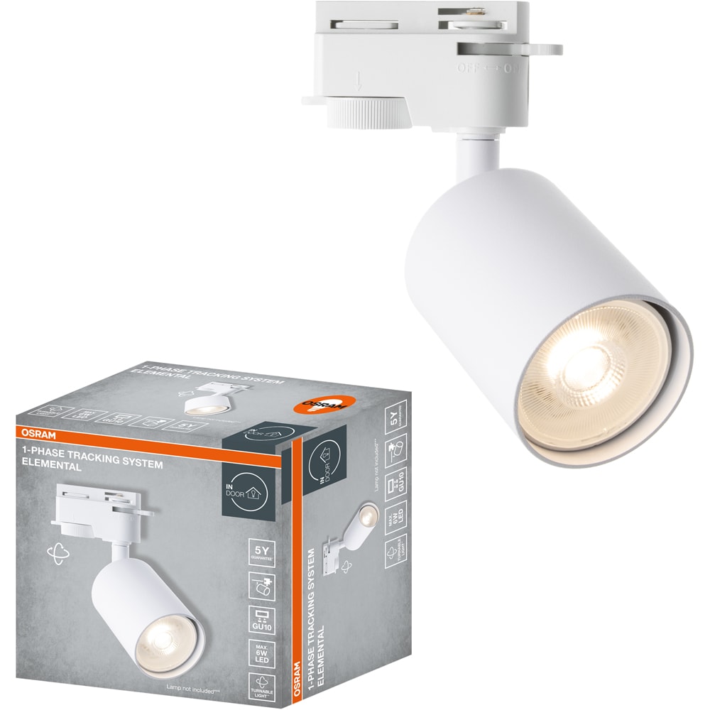 Spot OSRAM Elemental, 1 x GU10, IP20, alb