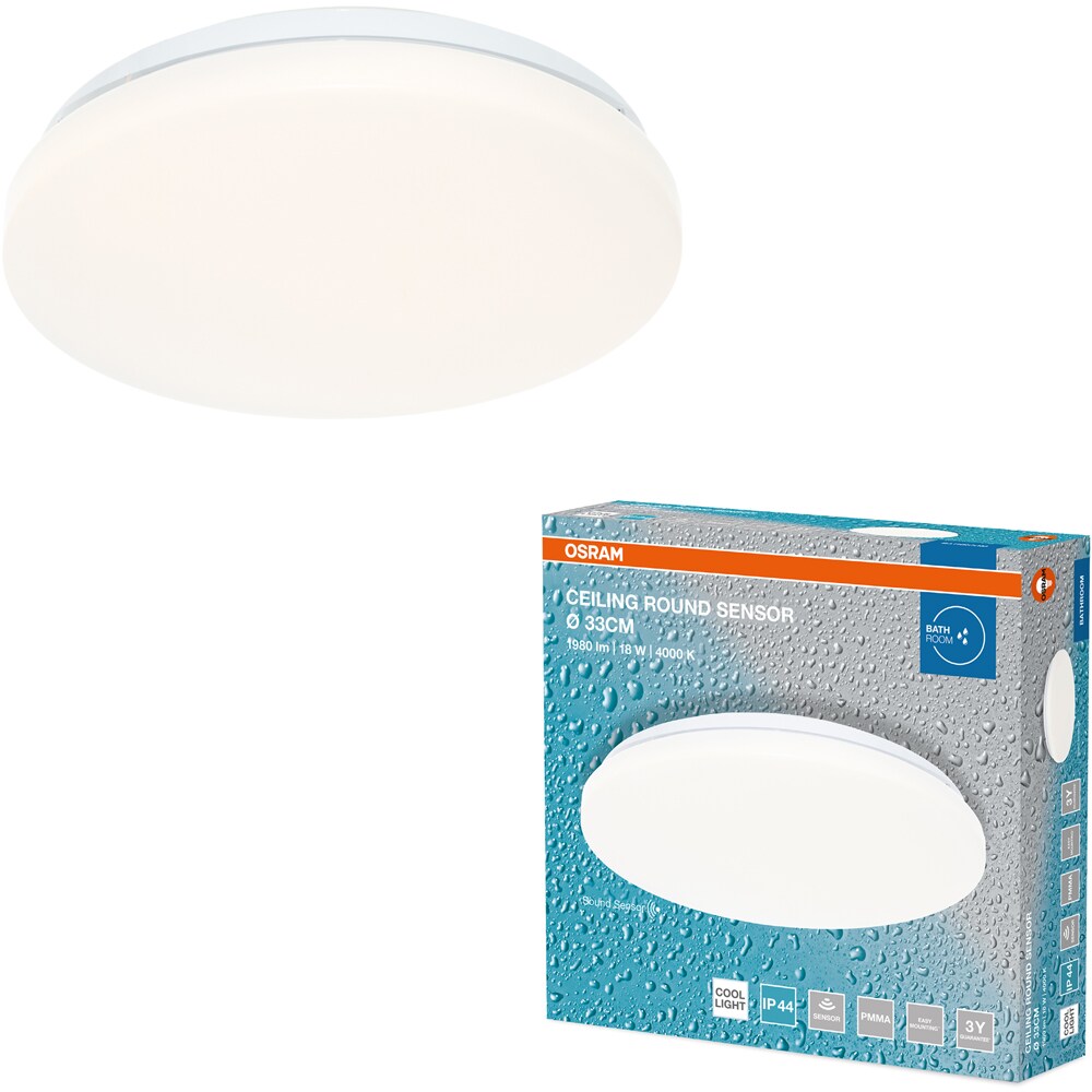 Plafoniera LED OSRAM, 18W, 1440lm, 4000K, IP44, alb
