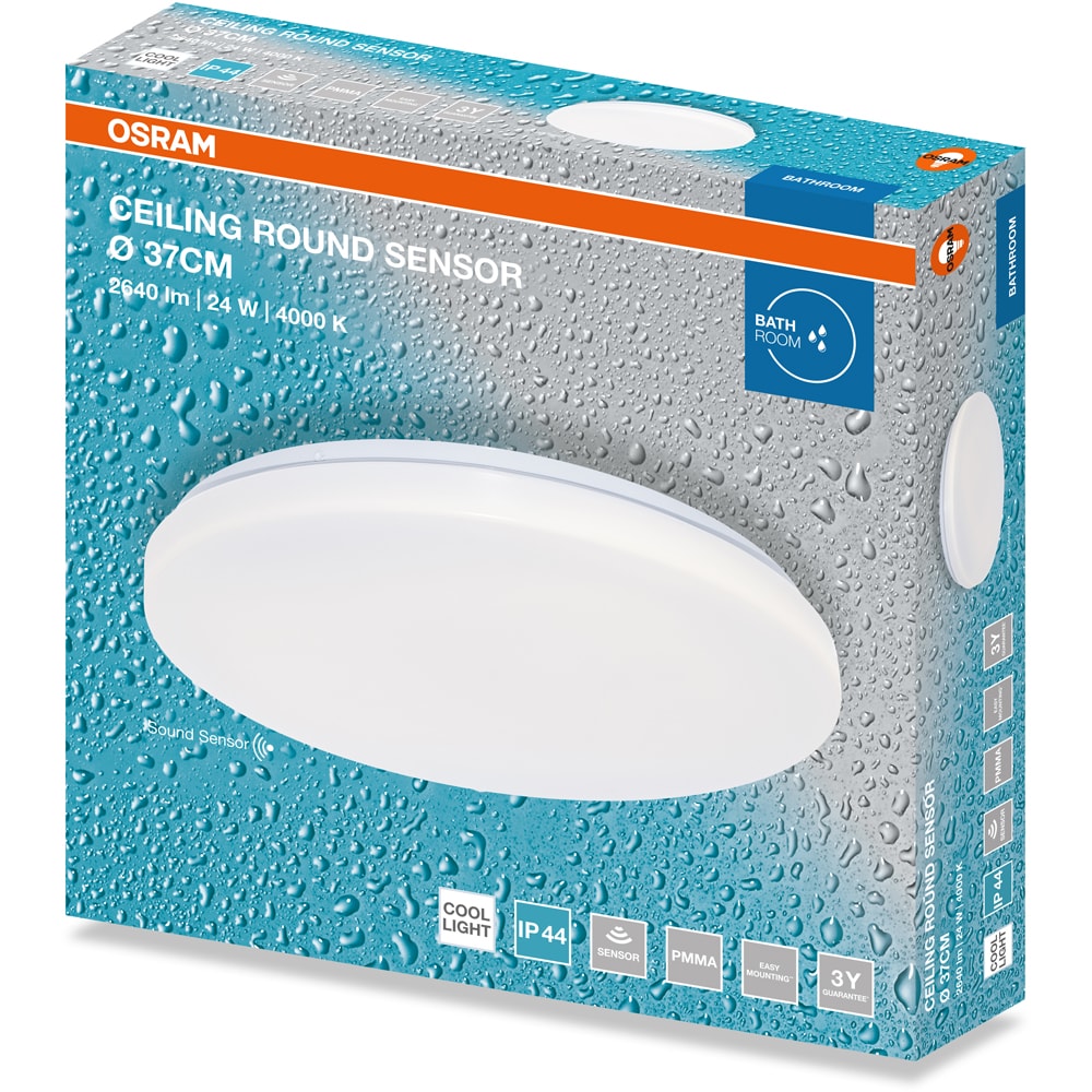 Plafoniera LED OSRAM, 24W, 1920lm, 4000K, IP44, alb