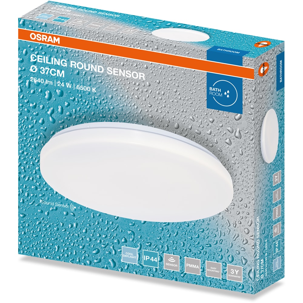 Plafoniera LED OSRAM, 24W, 1920lm, 6500K, IP44, alb