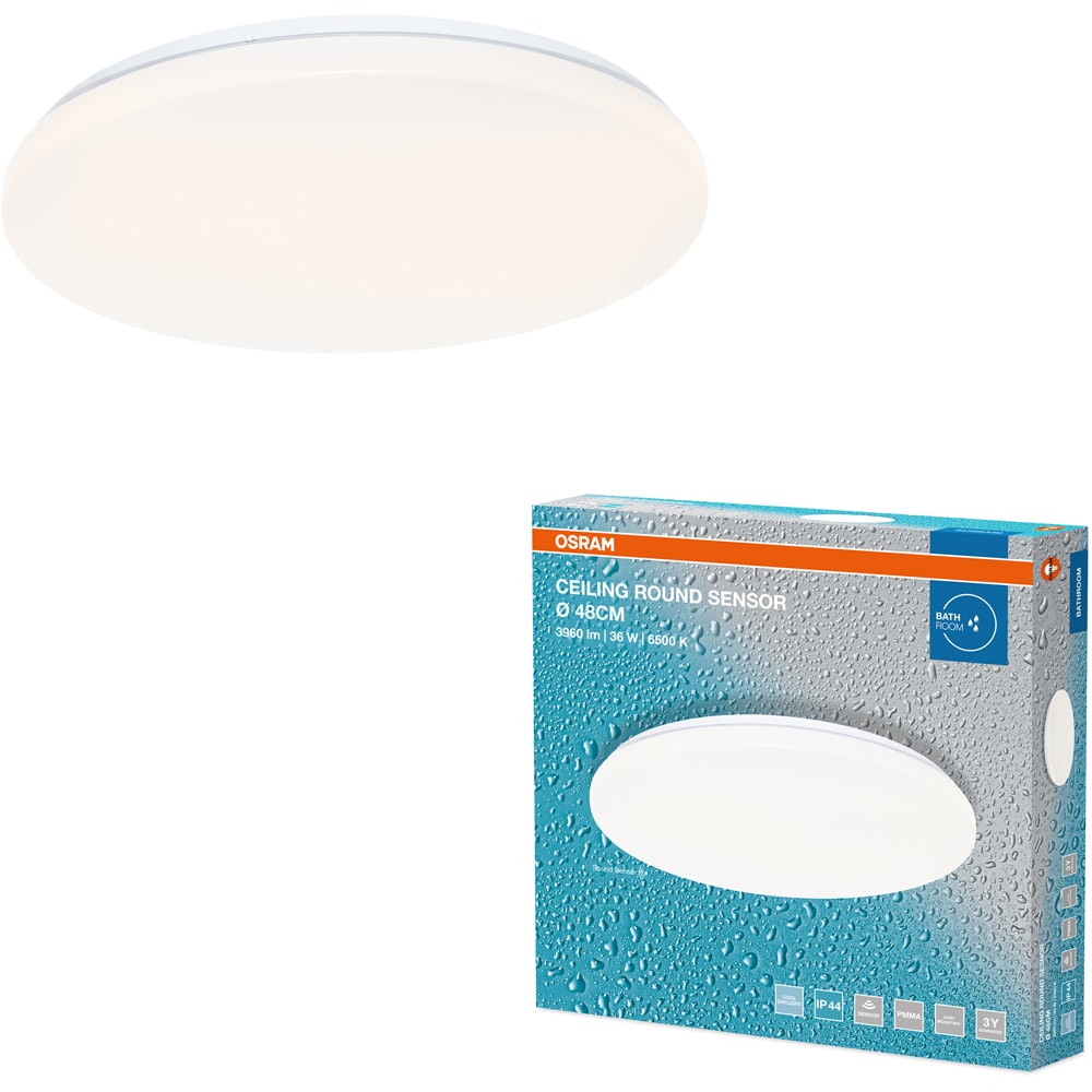 Plafoniera LED OSRAM, 36W, 3960lm, 6500K, IP44, alb