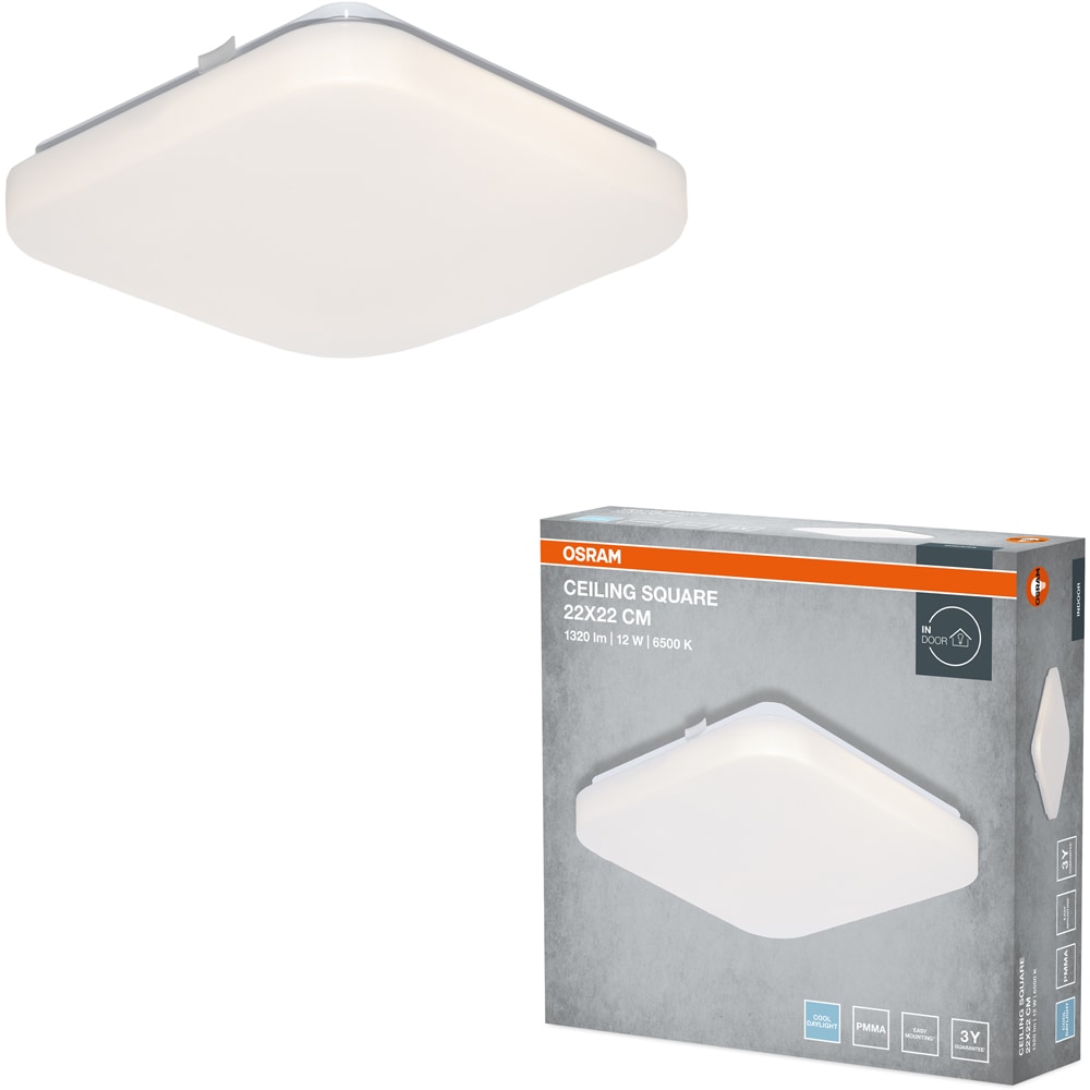 Plafoniera LED OSRAM, 12W, 960lm, 6500K, IP20, alb