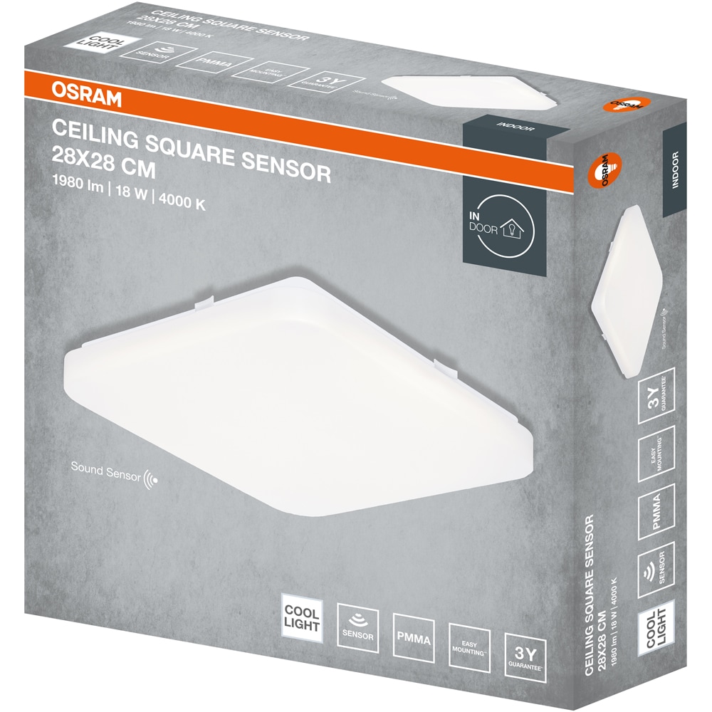 Plafoniera LED OSRAM, 18W, 1440lm, 4000K, IP20, alb