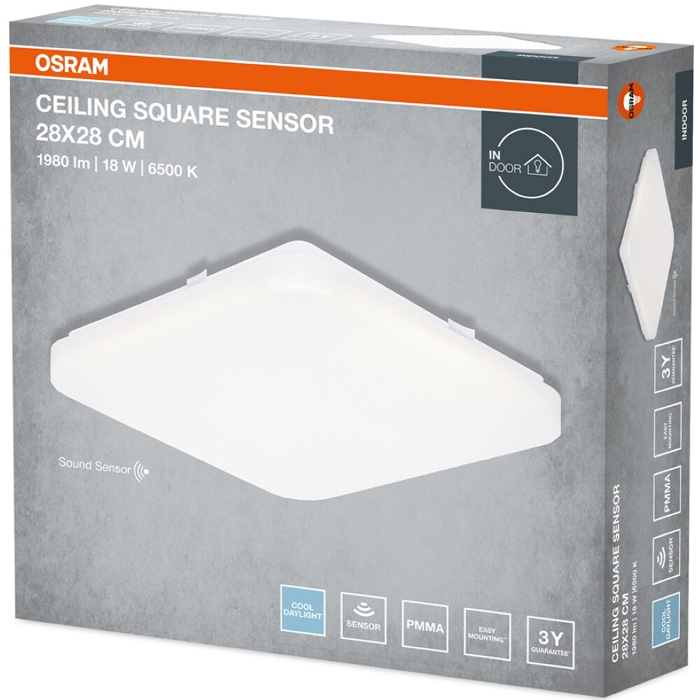 Plafoniera LED OSRAM, 18W, 1440lm, 6500K, IP20, alb