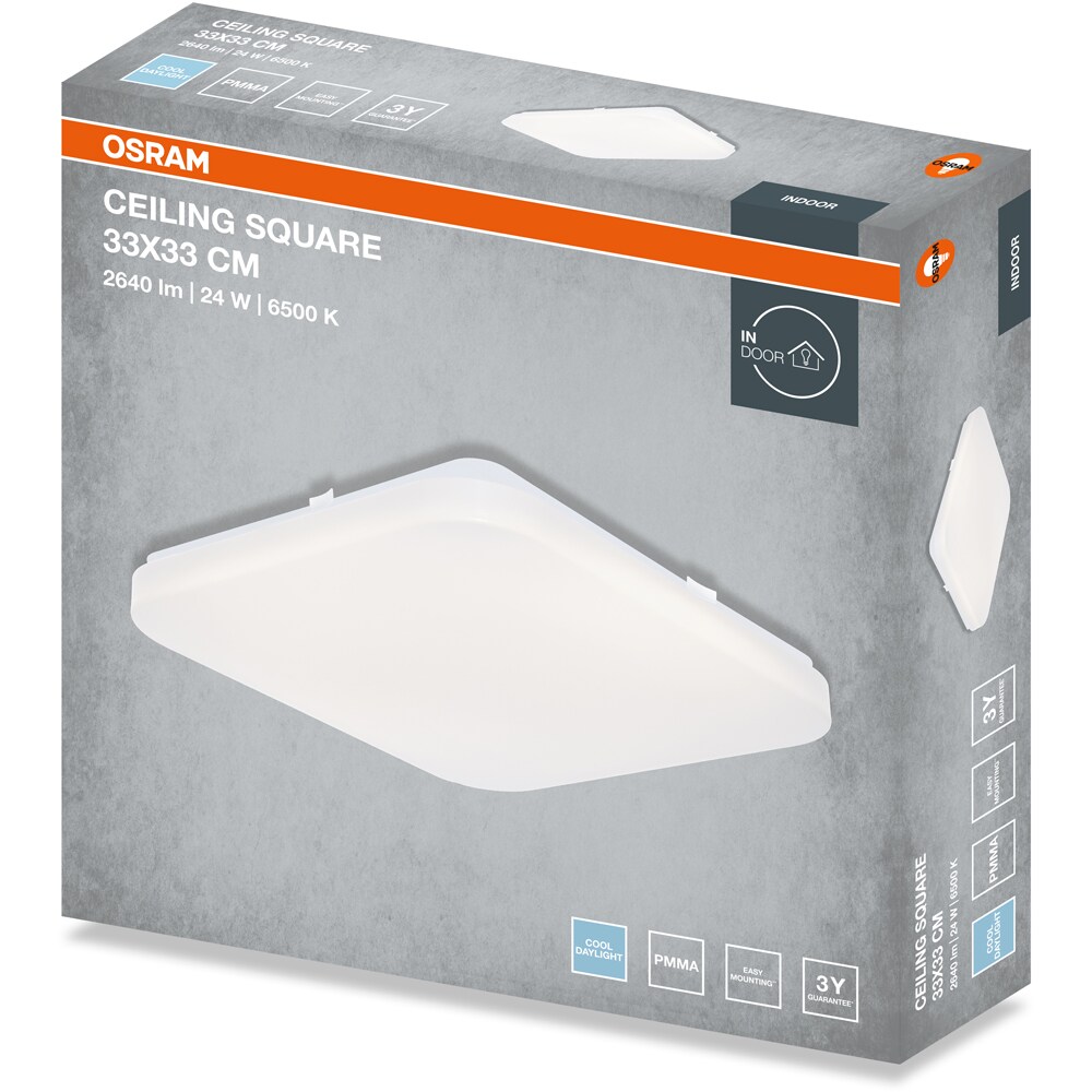 Plafoniera LED OSRAM, 24W, 1920lm, 6500K, IP20, alb