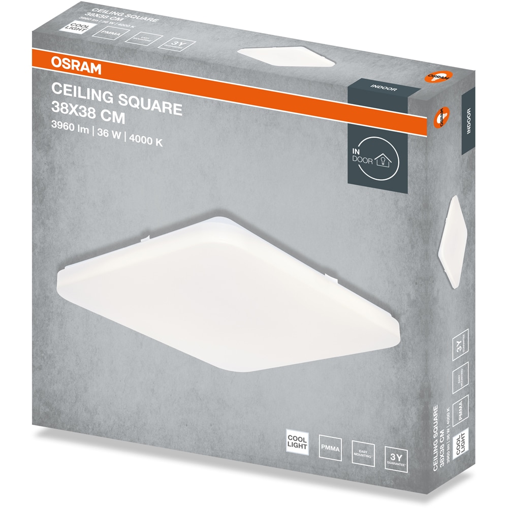 Plafoniera LED OSRAM, 36W, 2880lm, 4000K, IP20, alb