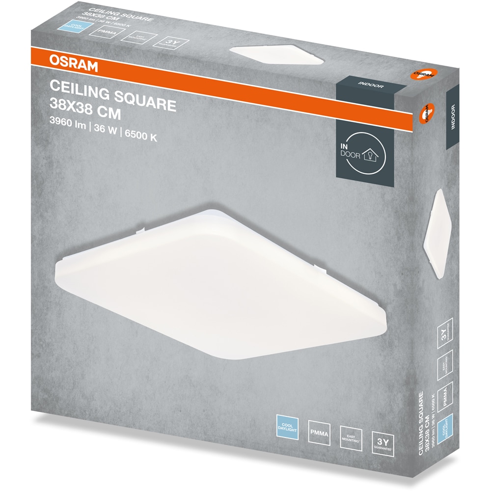 Plafoniera LED OSRAM, 36W, 2880lm, 6500K, IP20, alb