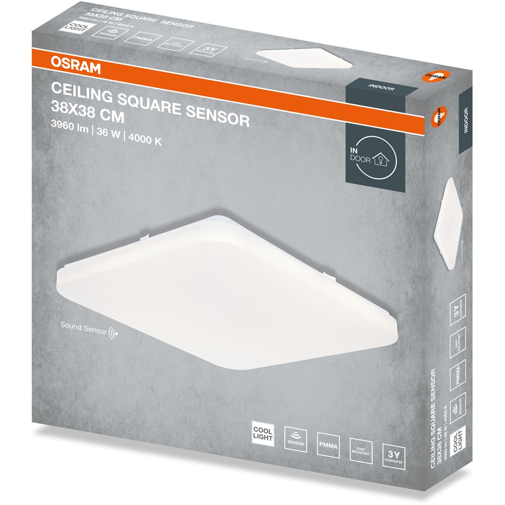 Plafoniera LED OSRAM, 36W, 2880lm, 4000K, IP20, alb