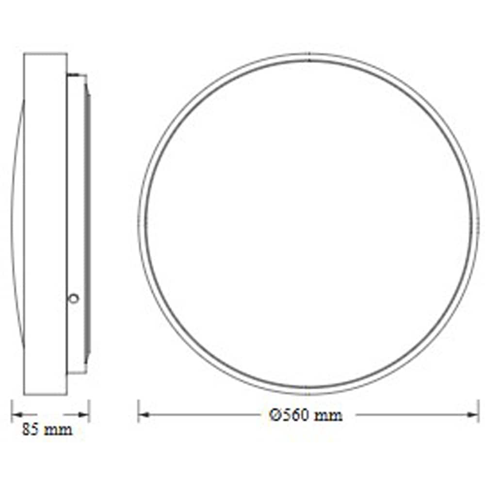 Plafoniera LED OSRAM Luxo, 60W, 3300lm, 4000K, IP20, negru
