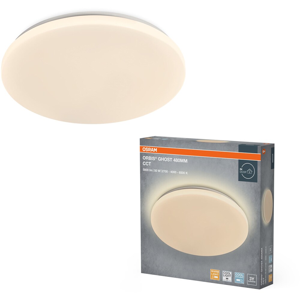 Plafoniera LED OSRAM Orbis Ghost, 50W, 5800lm, 6500K, IP20, alb