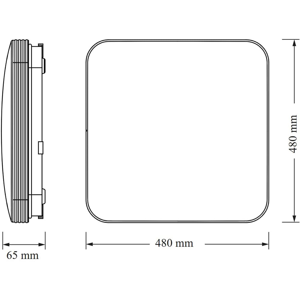 Plafoniera LED OSRAM Grido SQ, 72W, 5040lm, 3000K, IP20, alb