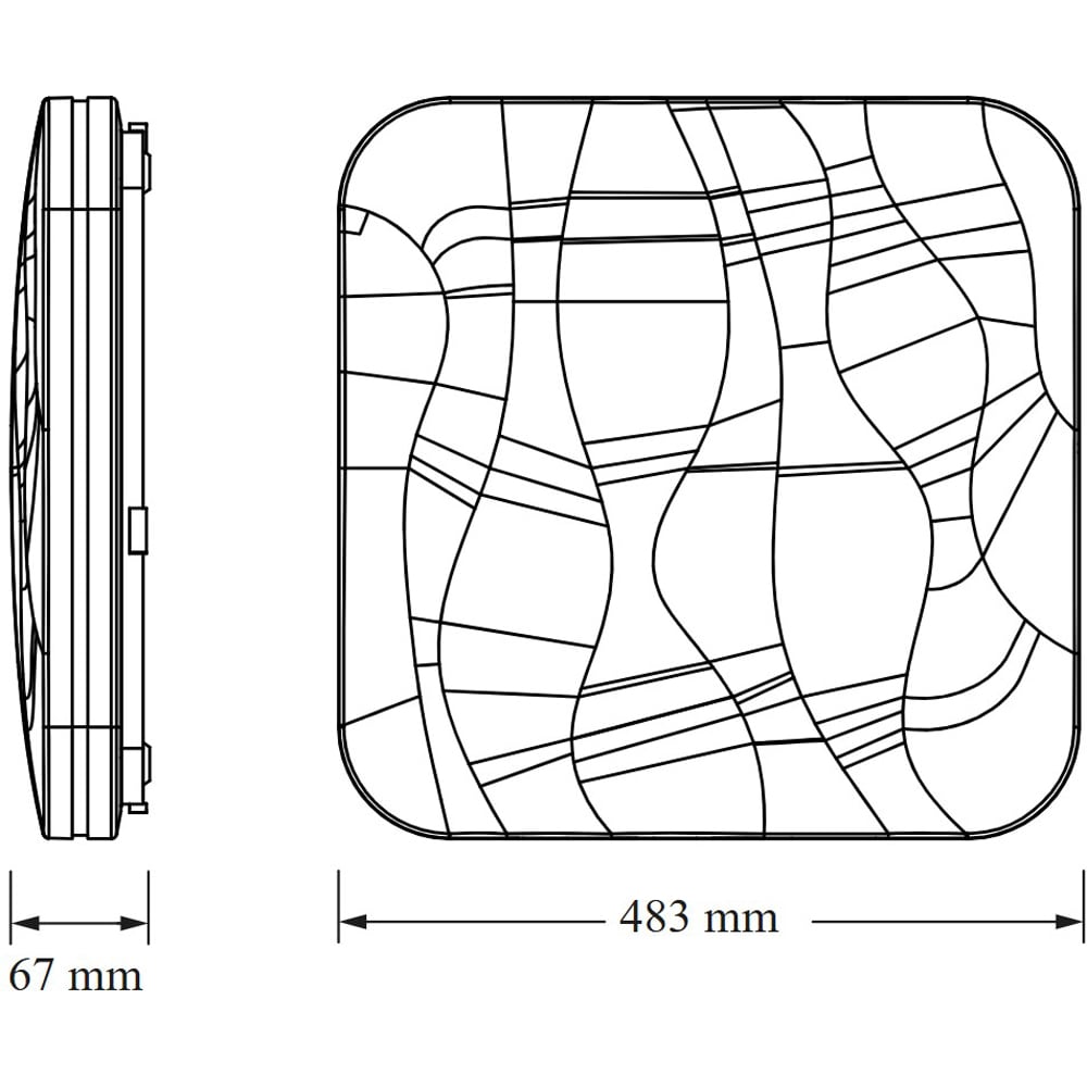 Plafoniera LED OSRAM Pavo SQ, 72W, 5040lm, 3000K, IP20, alb