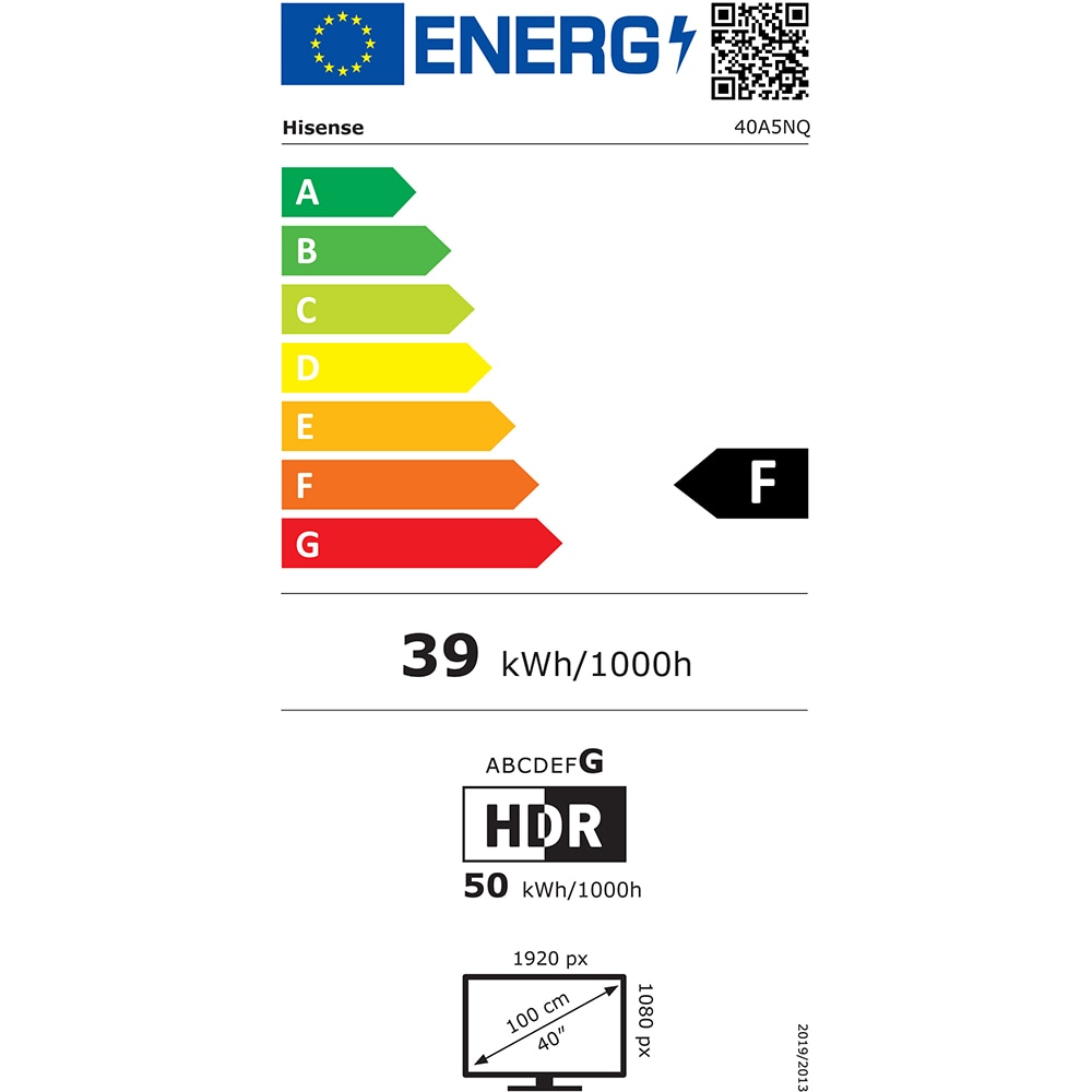 Televizor QLED Smart HISENSE 40A5NQ, Full HD, HDR, 100cm