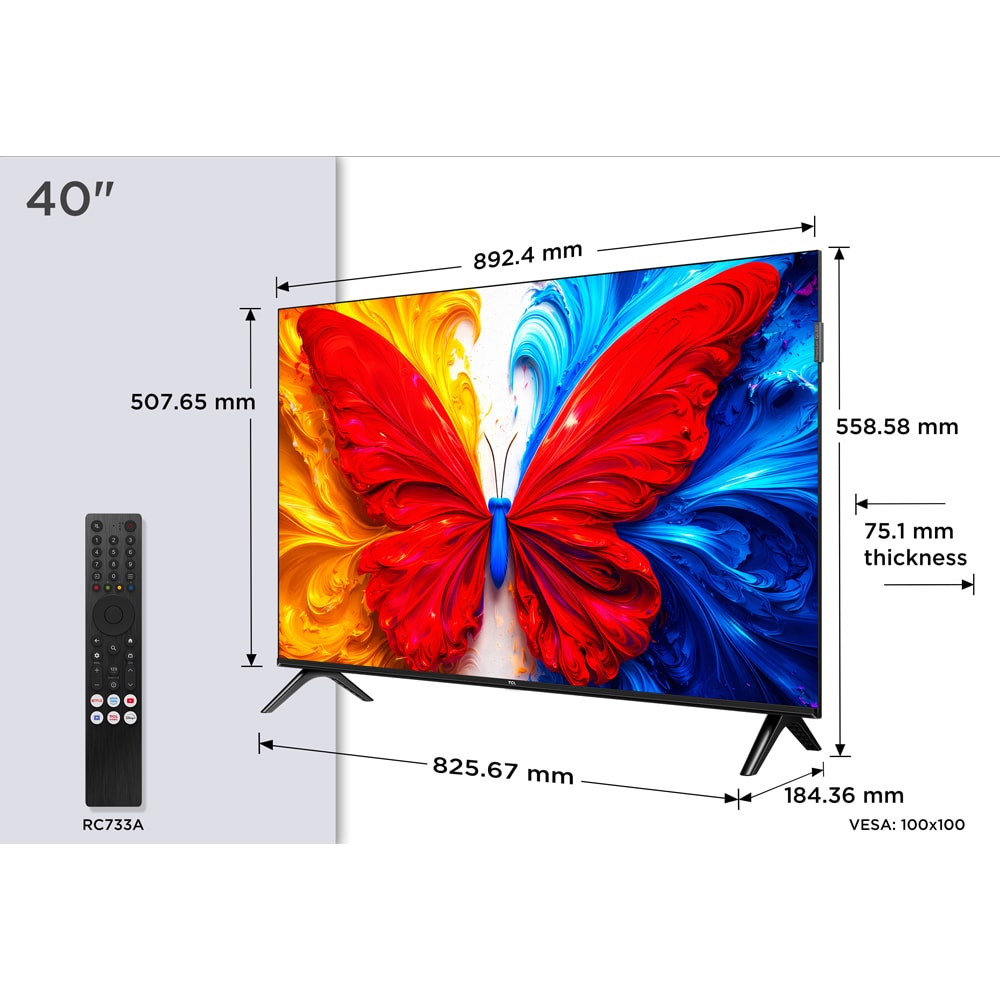 Televizor QLED Smart TCL 40S59L, Full HD, 100cm