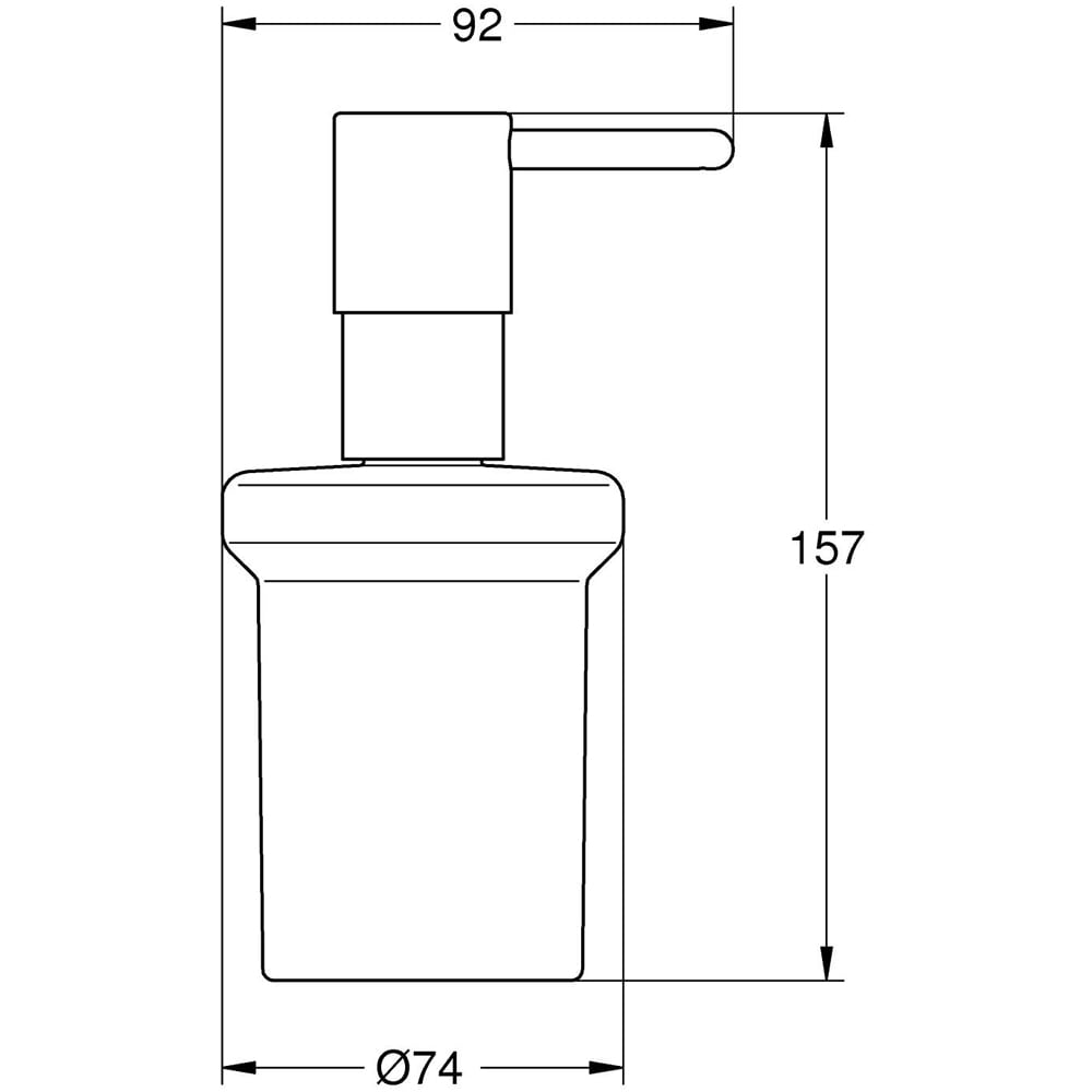 Dispenser sapun lichid GROHE Start 41188000, pe suport, 160 ml, metal/sticla, crom