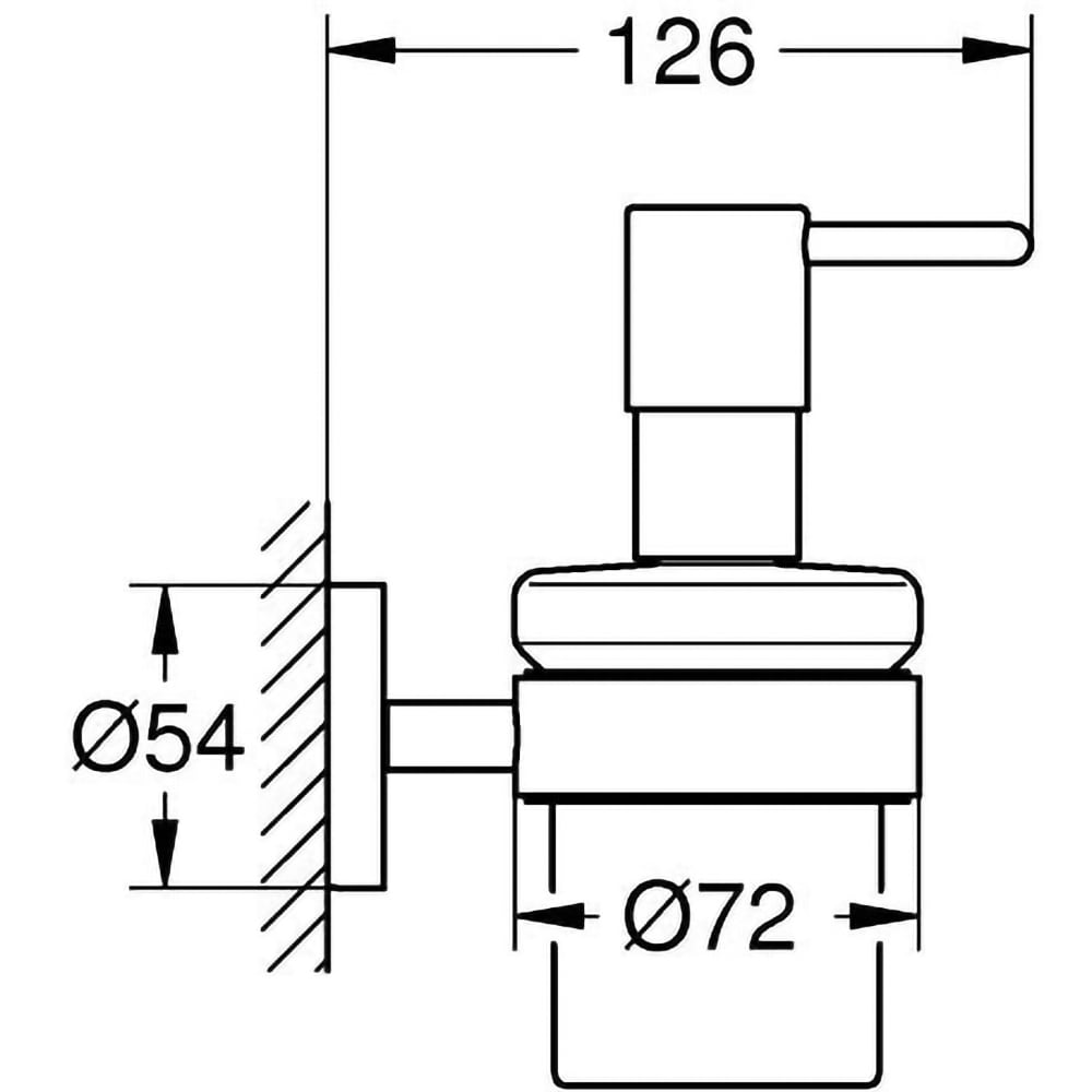 Dispenser sapun lichid GROHE Start 411952430, 160 ml, metal/sticla, negru