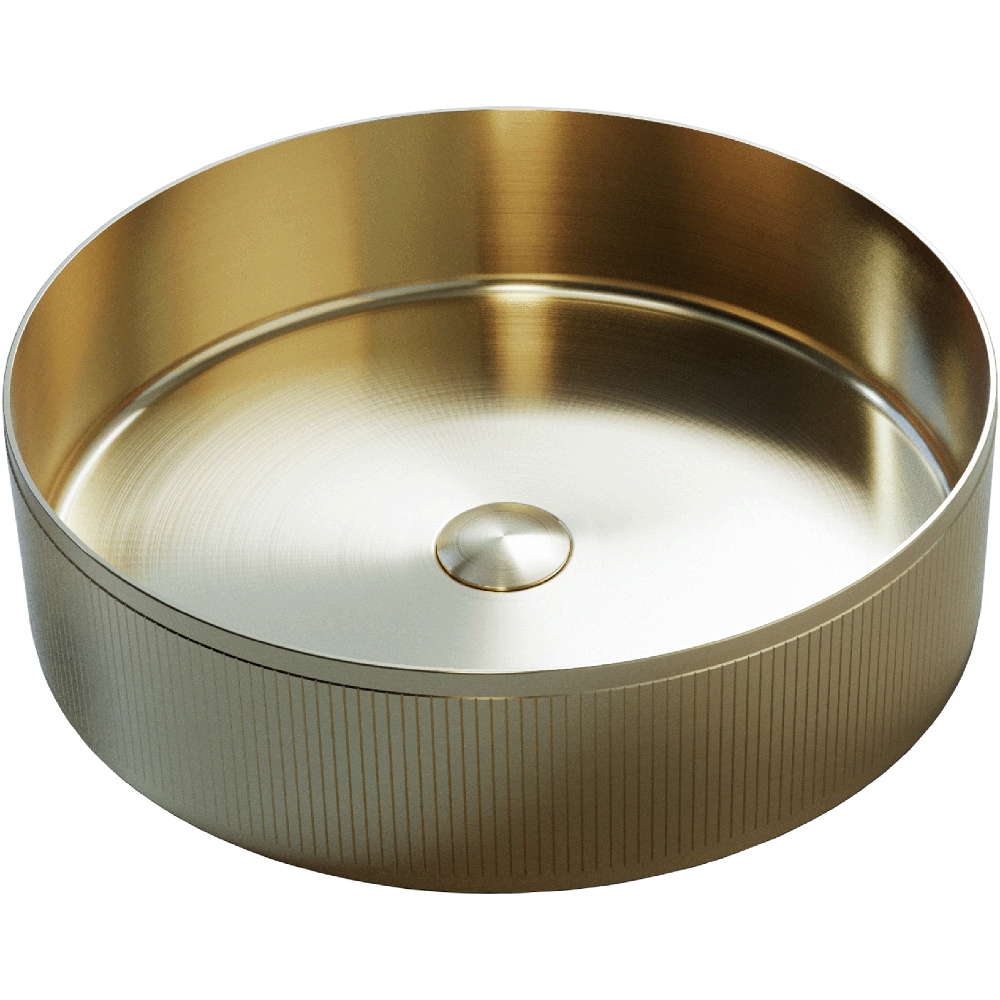 Lavoar pe blat SANDONNA HD400, inox, 40 cm, auriu