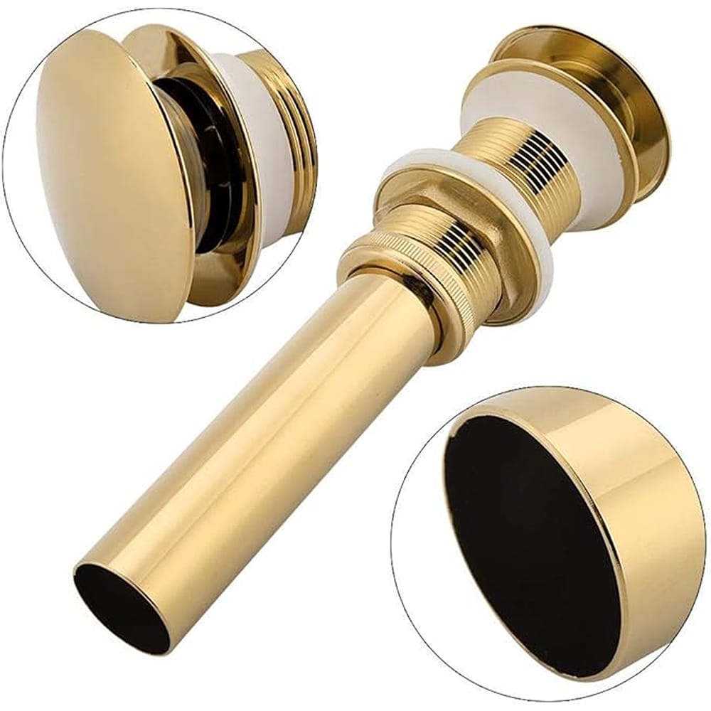 Lavoar pe blat SANDONNA HD400, inox, 40 cm, auriu