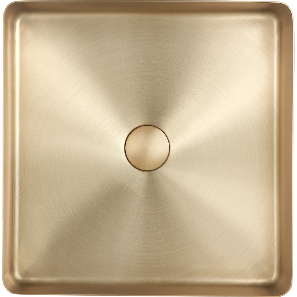 Lavoar pe blat SANDONNA HD4040, inox, 44 x 44 cm, auriu