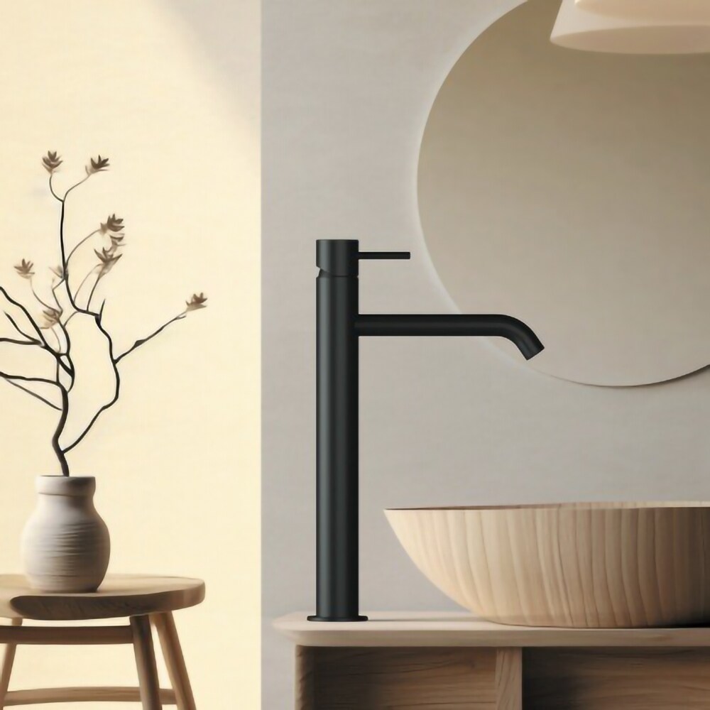 Baterie lavoar SANDONNA Dorota, pipa inalta, alama, negru