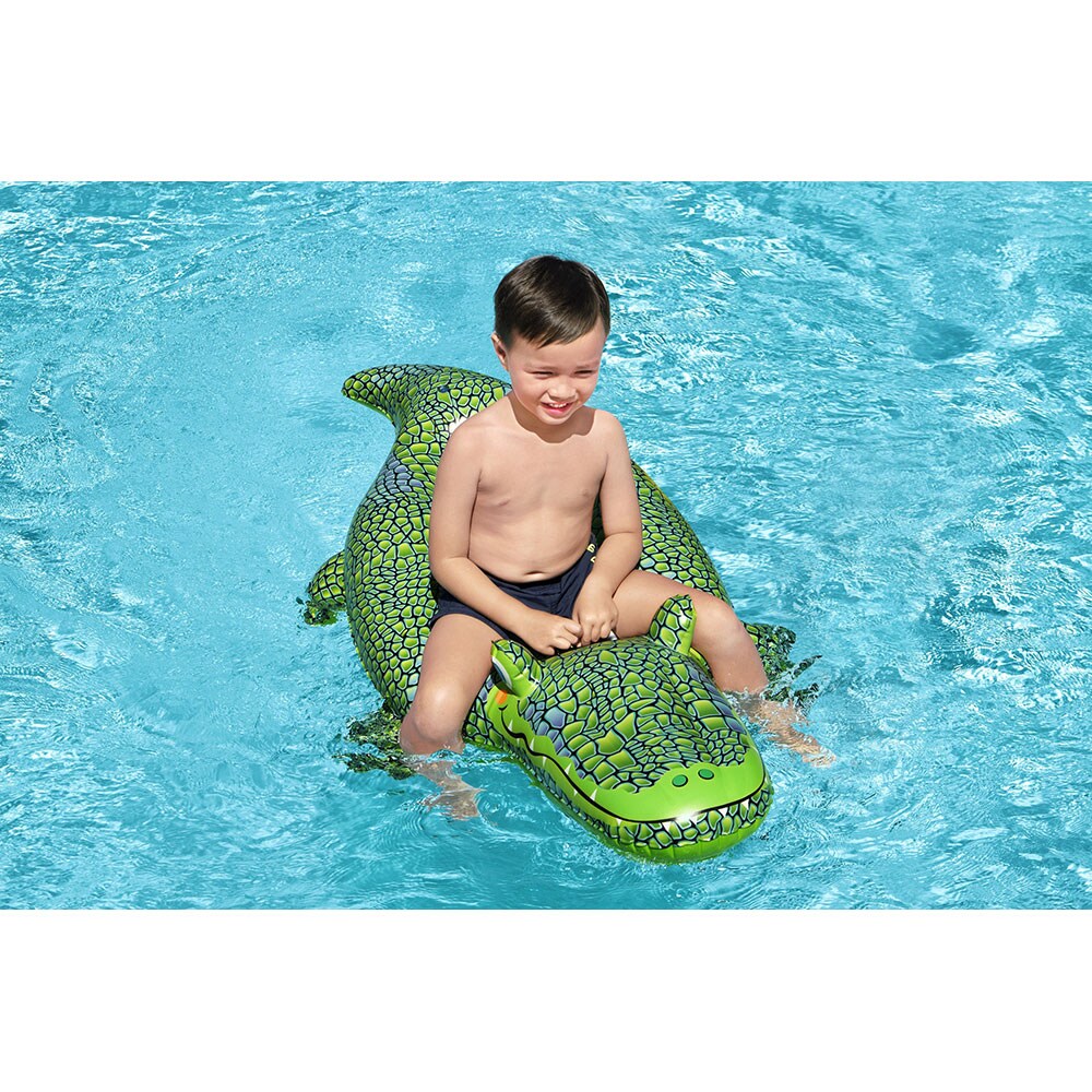 Crocodil gonflabil BESTWAY, PVC, 152 x 71 cm, verde