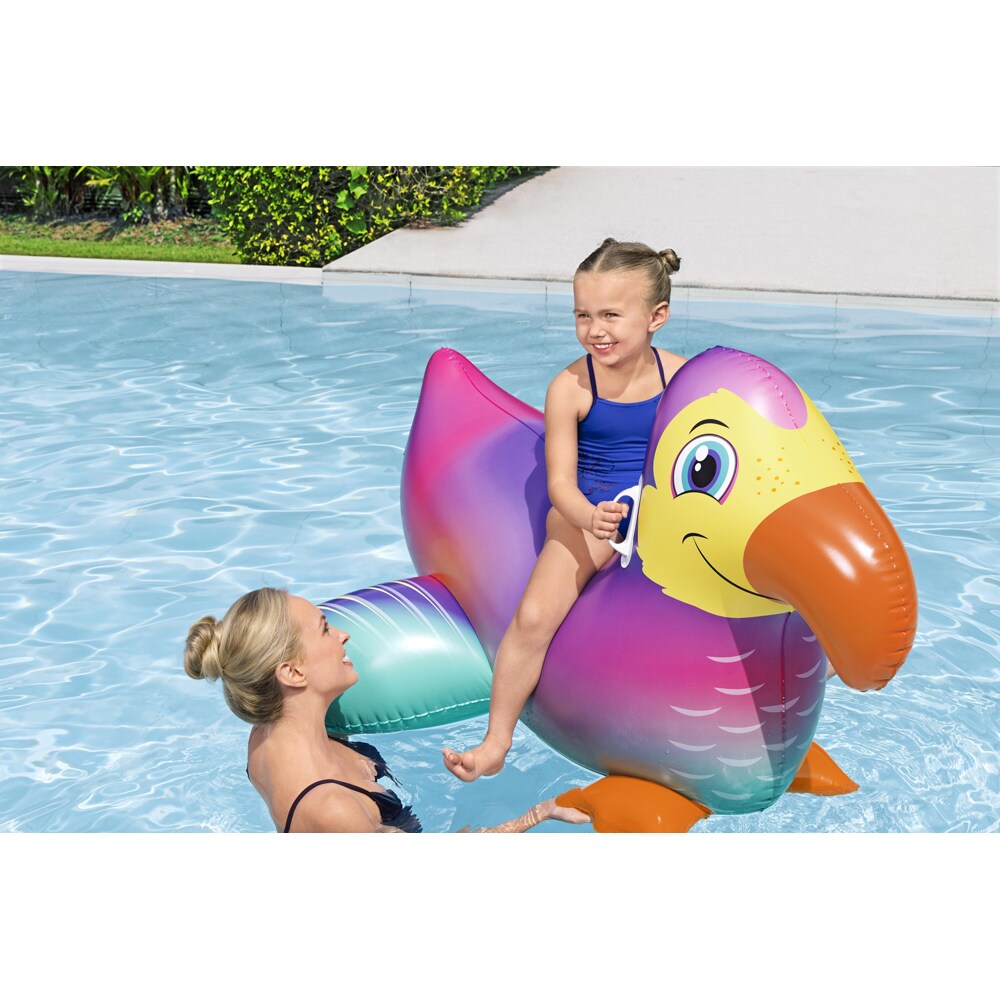 Saltea gonflabila BESTWAY, 3 ani+, 127 x 112 x 89 cm, capacitate maxima 45 kg, forma papagal