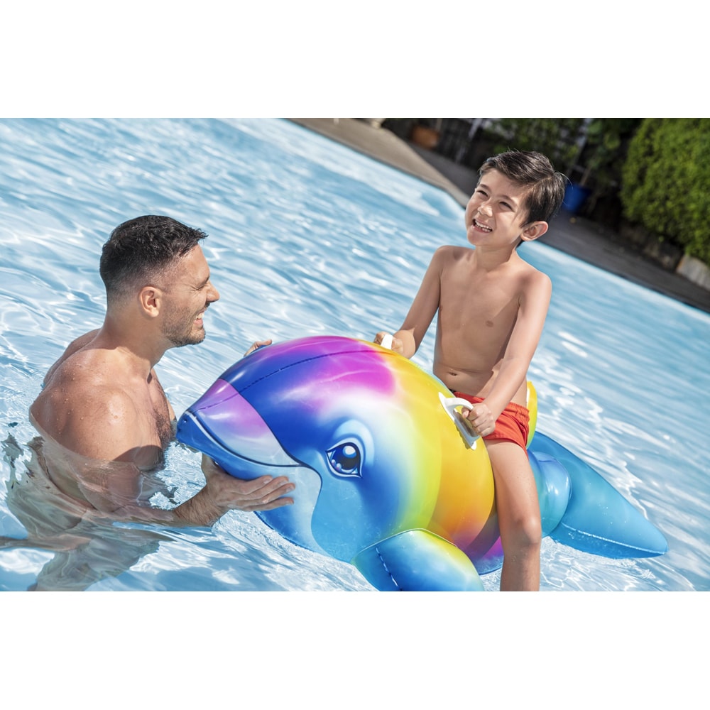 Saltea gonflabila BESTWAY, 3 ani+, 173 x 84 x 46 cm, capacitate maxima 45 kg, forma delfin