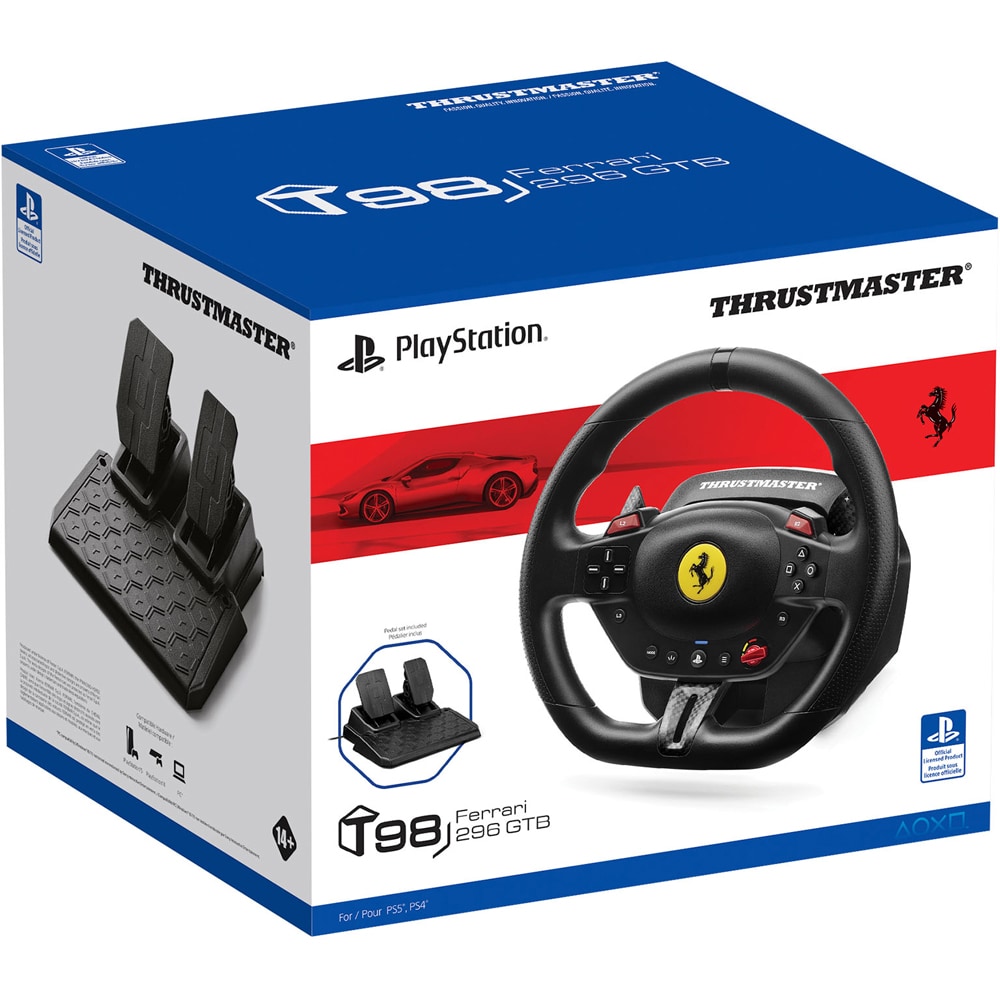 Volan gaming THRUSTMASTER T98-P Ferrari 296 GTB, PC/PS5, negru