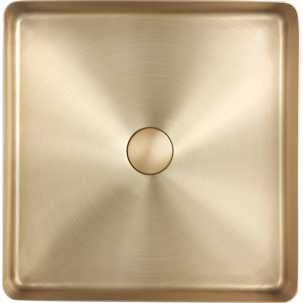 Pachet lavoar pe blat SANDONNA HD4040, inox, 44 x 44 cm + baterie Dorota, auriu-negru