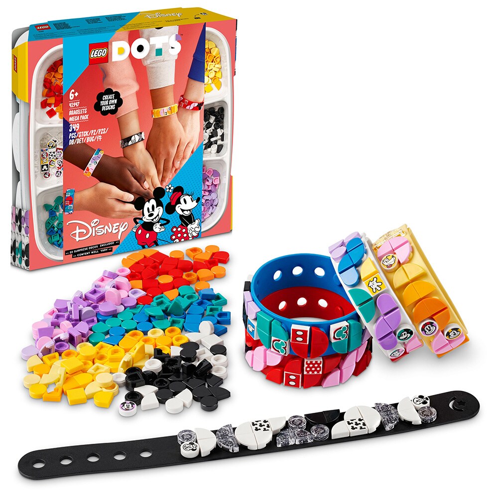 LEGO DOTS: Disney - Mega pachet de bratari Mickey si prietenii 41947, 6 ani+, 349 piese