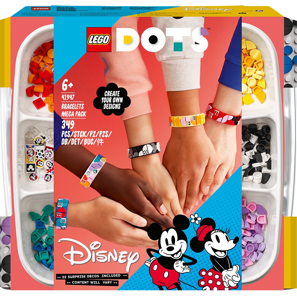 LEGO DOTS: Disney - Mega pachet de bratari Mickey si prietenii 41947, 6 ani+, 349 piese