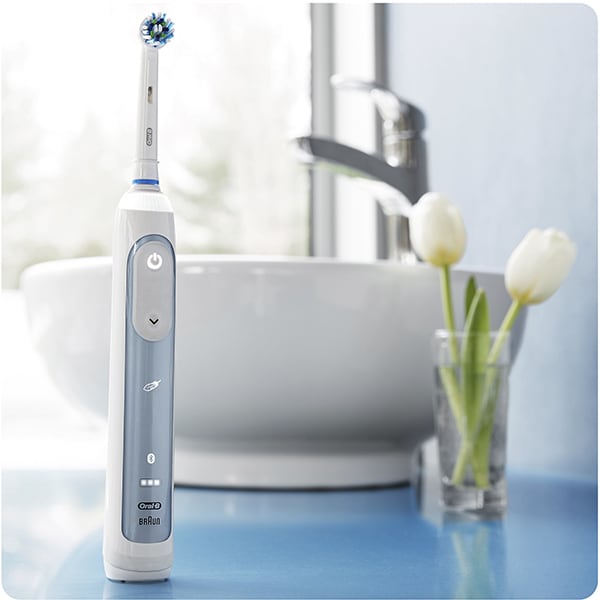 Periuta de dinti electrica ORAL-B Smart 6000, 40000 pulsatii/min, Curatare 3D, 5 programe, 1 capat, albastru + Etui calatorie