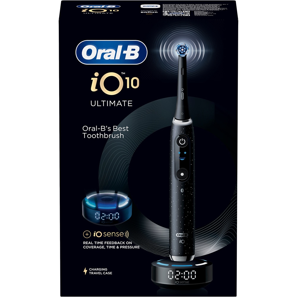Periuta de dinti electrica ORAL-B iO10, Bluetooth, Curatare 3D, Inteligenta artificiala, 7 programe, 1 capat, negru