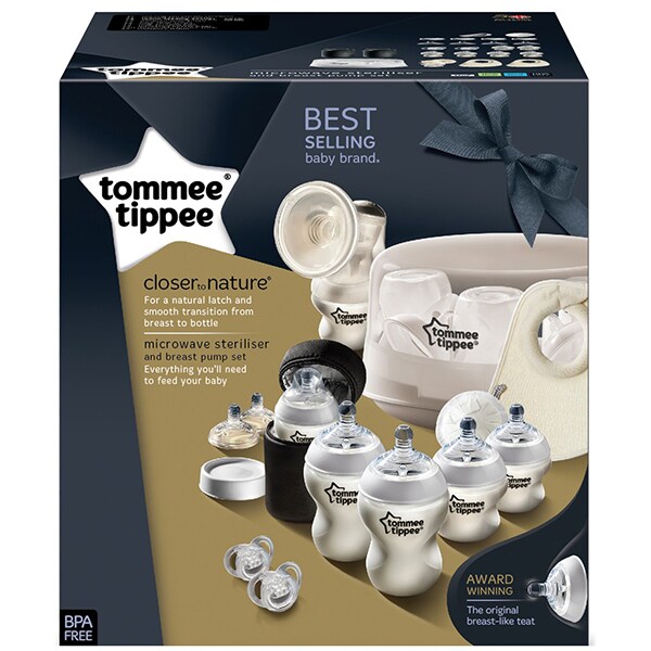 Kit sterilizator pentru microunde TOMMEE TIPPEE, alb